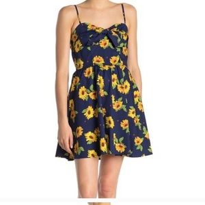 Sunflower print summer dress